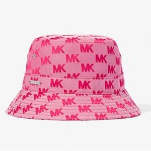 Michael Kors Dark Raspberry Monogram Bucket Hat NWT